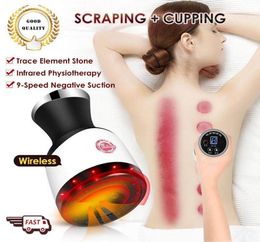 Handheld Wireless Electric Back Massager Gua Sha Scraping Massage Tool Negative Pressure Compress Beauty Device Deep Tissue Ma5263789