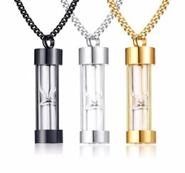 Pendant Necklaces Hour Glass Timer Sands Of Time Cremation Ashes Necklace For Men Women Memorial Holder Keepsake1193157