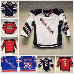 Ceomitness Custom Wolf Pack Hockey Jersey Ahl Jonny Brodzinski Anthony Greco Tanner Fritz Ty Ronning Tim Goter Zac Jones