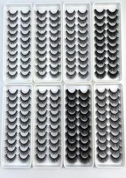10Pairs 3D Faux Mink Eyelashes 100 Handmade Natural Soft Full Strip Eyelash Extension Fake Lashes Makeup 10 Style1396228
