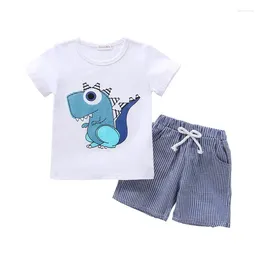 Clothing Sets Toddler Children's Set Cartoon Dragon Print Cute Baby Boys Girls Cloth Summer T-Shirt Shorts Suits