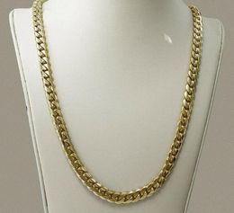 14K Gold Filled Miami Men039s Cuban Curb Link Chain Necklace Heavy 998gr 24quot 7mm3153322