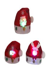 Child LED Christmas Santa Claus Hats Reindeer Snowman Cap Party Costume Xmas Gifts Night Lamp Decoration for Kids Adult a462806545