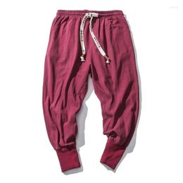 Men's Pants Casual Baggy Man Linen Spring Men Harem Cotton Trousers Jogger Korean Style Streetwear