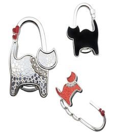 3pcs Folding Handbag Holder Mini Cute Cat Hanger Table Hook Purse Shopping Bag Sundries Back Seat Headrest Clips3816727