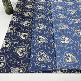 Fabric Denim Fabric Thin Heart Embroidered Polyester Cotton for DIY Handmade Clothes Dresses by Half Metre d240503