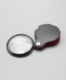 Mini Glass Lens Pocket Magnifier with Leather Pouch Folding Magnifying Glasses Tool Lupas De Aumento Microscope Ferramentas7742907