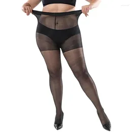 Women Socks 2pairs 40D Plus Size Thick Tights Pantyhose Sexy High Stretch Sheers Large Nylons Big Stockings