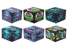 Plastic cube grinder six sided color printing 60mm Herb grinders4828486