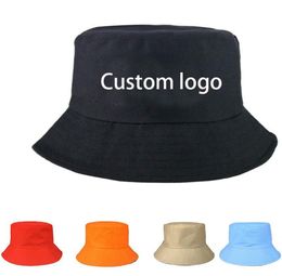 Wide Brim Hats Custom Bucket Hat Logo Summer Women039s Outdoor Sun Protection Fisherman Double Side Panama Climbing Beach Visse7643705