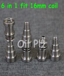 hand tools Universal 6 in 1 domeless titanium nails 10mm 14mm 18mm joint for male and female nail gr2 fit 16mm heating coil4158660