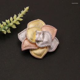 Brooches Vanifin Fashion Jewelry Artistical Flower With Zircon Brooch Pendant Dual Use For Engagement Wedding Micro Paved Gifts