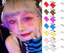 Sunglasses Mushroom Shape For Women Irregular Rimless Sun Glasses Retro Trendy Transparent Funny Party Cosplay GlassesSunglasses8989576