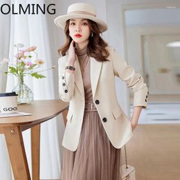 Women's Suits Spring And Autumn Suit Coat Fashion Slim Fit Commuter Leisure Office Women Blazers