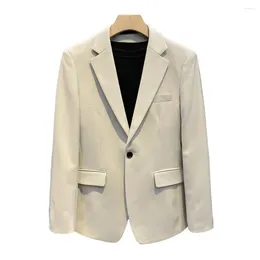 Men's Suits Men Suit Coat Lapel Long Sleeve Single Button Flap Pockets Jacket Business Loose Workwear