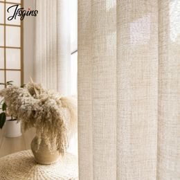 Hall Janpanese Tulle Voile Curtains for Living Room Girls Bedroom Balcony Semi Sheer Curtain Kitchen Rideaux Custom Cortinas 240429