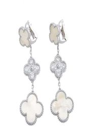 Luxury Designer Jewellery Women Earrings interval diamond earrings Size three flowers designer earings fashion tassel earrings3415710