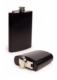 Matt black Six ounce Liquor Hip Flask Screw Cap100 stainless steel laser welding fast 2490336