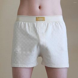 Underpants Mens Sexy Home Cotton Loose Fitting Middle Waist Underwear Boxer Briefs Panties Simple Breathable Men's Shorts