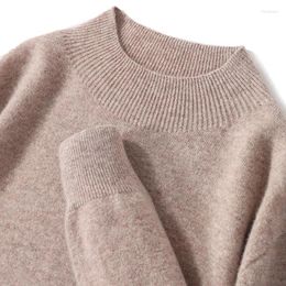 Men's Sweaters Seamless Cashmere Sweater Half Turtleneck Pullover 2024 Autumn Winter Casual Knitted Pure Wool Tops Fashion Jacket