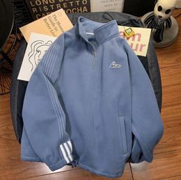 Women's Hoodies 2024Student Fleece Sweatshirt Tops Men Women Autumn Plus Velvet Thickening Tide Brand Cotton Coat Jacket Sports Winter