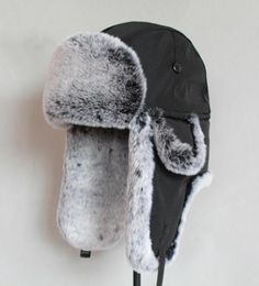 Winter bomber hat For Men faux fur russian hat ushanka Thick Warm cap with ear flaps Y2001101240652