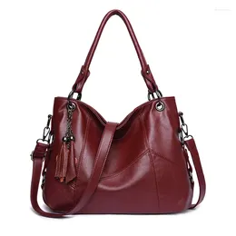 Shoulder Bags 2024 Summer Retro Large Women Handbags Fashion Leather Bag Female Tote Handbag Ladies Casual C877