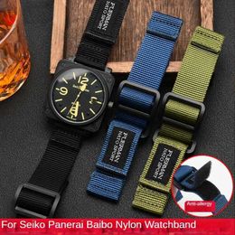 Watch Bands Used for precision Panerai Bibo waterproof and sweat resistant hook loop fastening accessories 22 24mm wristband Q240430