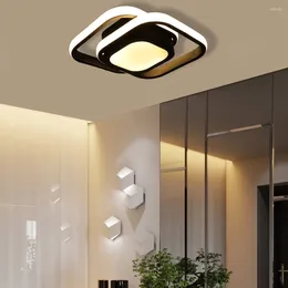 Ceiling Lights Creative Design Lamp 2 Rings 3 Colours Light Bedroom Chandelier Dimmable Nordic Aisle For Balcony Entrance Cloakroom