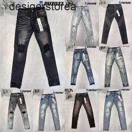 Designer Jeans Mens Skinny Jeans Desig 55 Colours Pants Long Hippop Sticker Embroidery Slim Denim Straight streetwear Skinny Pants wholesale 29-38 purple jeans