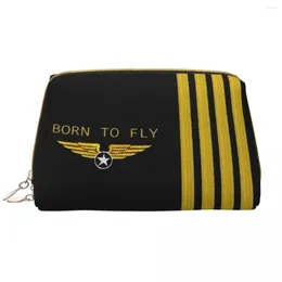 Storage Bags Travel Born To Logo Toiletry Bag Kawaii Flight Pilot Cosmetic Makeup Organizer For Women Beauty Dopp Kit Case