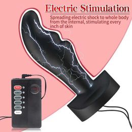 Other Health Beauty Items Electric impact anal plug hip E-stim prostate massage diffuser vaginal stimulator toy adult product Q240430