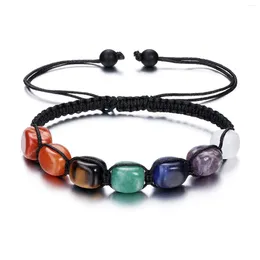 Strand 7 Chakra Stone Bead Yoga Meditation Bracelet Healing Crystal Double Layer Natural Gemstone Beaded Relax Anxiety Bracelets