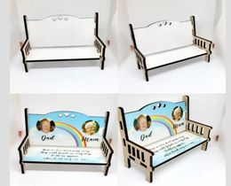 Sublimation MDF memorial long benches Party Supplies blank wooden ornament Heat Transfer personality decoration Home Accessories Z2491222