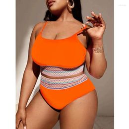 Women's Swimwear 2024 Women Bikinis Set High Waist Plus Size Push Up Swimsuit Suspenders Beachwear Striped Edge Bathing Suits