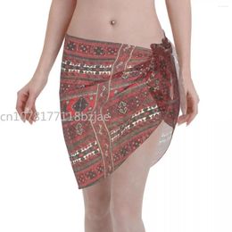 Sexy Women Chiffon Swimwear Pareo Baluch Flatweave Antique Cover Up Wrap Kaftan Sarong Skirts Beach Swimsuit Bikini Cover-Ups