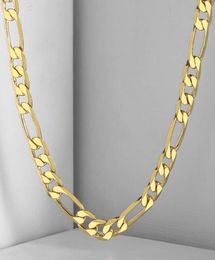 Wide MENS Boys Figaro Necklace Chain Gold Filled GF Fashion Jewellery GN18 Chains5873364