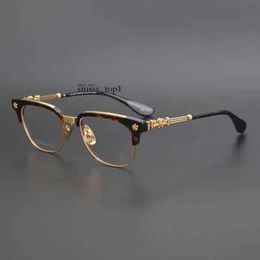 Ch Cross Sunglasses Frames Chromes brand Men Eyeglass Pure Titanium Gold Glasses Plate Myopia Chromes Women Brand Chromes Sunglasses of Women Glasses Gift 851