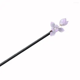 Hair Clips Retro Chinese Hairpin Headgear With Texured Wooden Chopsticks For Cheongsam Han Clothes Dress