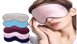 Silk Sleep Mask Supple Eye Shade Portable Travel Eyepatch Breathable Rest Blindfold Eyecover6402467