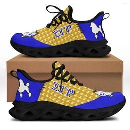 Casual Shoes INSTANTARTS Flat Brand Fashion Sigma Gamma Rho Poddles Mesh Sneakers For Women Female Breathable Footwear Zapatillas Mujer