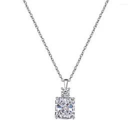 Chains STL Border Selling S925 Sterling Silver Necklace Sugar Diamond 8A Zircon Flower Cut