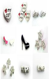 Multiple Choice 20PCSlot high heel shoe love star my dog cat Floating Locket Charms Fit For Memory Magnetic Locket Pendant Fashio8807627