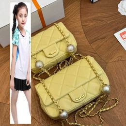 Kids Bags Luxury Brand CC Bag 22K Lady Lambskin Classic Mini Flap Square Quilted Double Pearl Balls Bags Gold Metal Hardware Matelasse Chain Crossbody Handbags With S