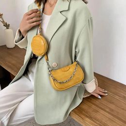 Bag Women Fashion Pattern Shoulder Handbag Purse Leather Chain Sling Crossbody Elegant