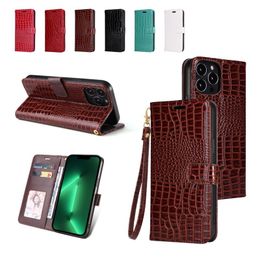 Suitable for iPhone 15 crocodile pattern Apple 14 13 phone case wallet iPhone 12 11 phone protective case