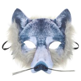 1pc Halloween Party Mask Scary Wolf Mask PVC Animal Face Mask Cosplay Prop Masquerade Costume Dress Up Accessory 240430