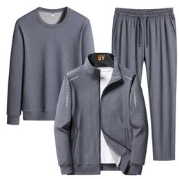 Men's Tracksuits Tracksuit Mens Spring And Autumn Hoodies Sweatpants Set Unisex Jogging Suit Fashion Brand Male 3 Pieces