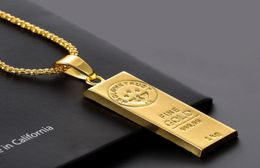 Engraving Personalised Square Bar Custom Name Necklace Hip Hop Necklace Stainless Steel Pendant Necklace WomenMen Gift2102026