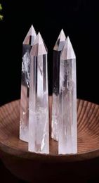 Raw White Crystal Tower Arts Ornament Mineral Healing wands Reiki Natural sixsided Energy stone Ability quartz pillars2682375